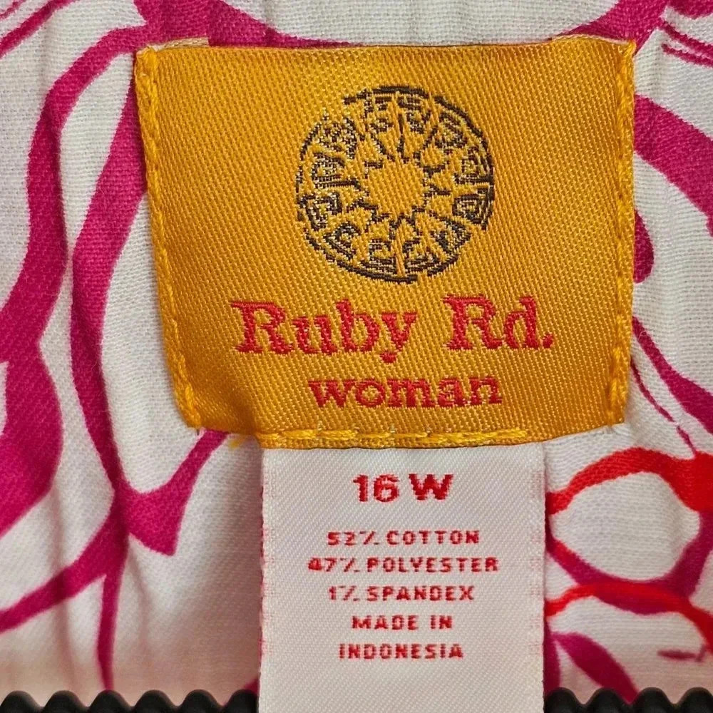 Ruby Rd Print Button‎ Down top 16W NWT - Picture 5 of 6
